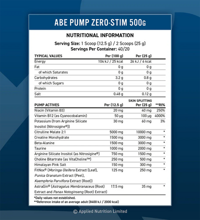 Applied Nutrition ABE Pump - 500 g Blue Razz