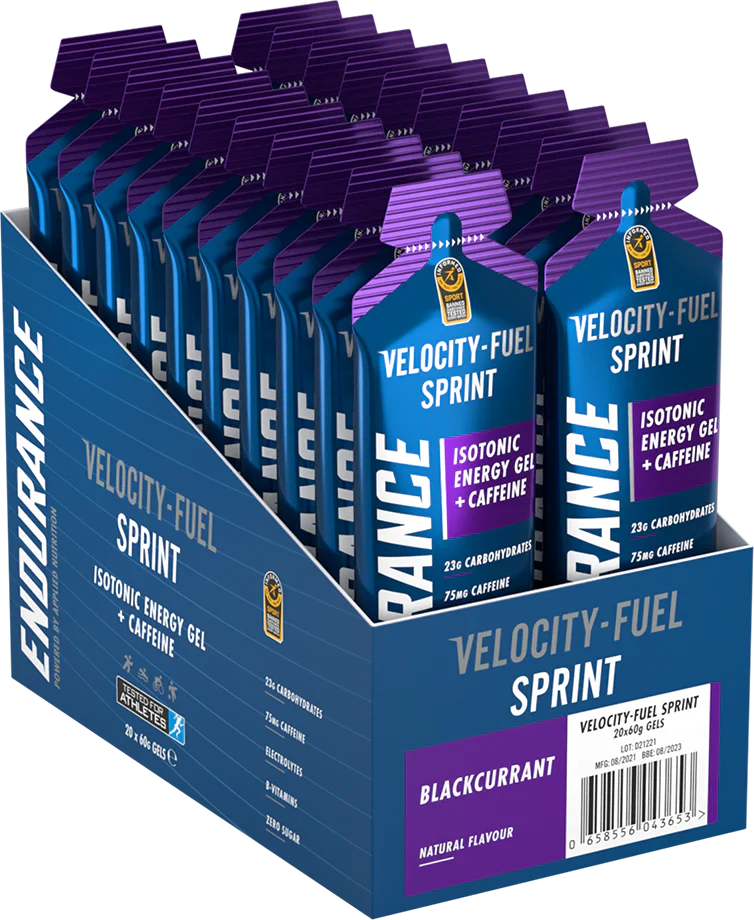 Applied Nutrition Endurance Sprint Gel With Caffeine - 20 x 60 ml Blackcurrant