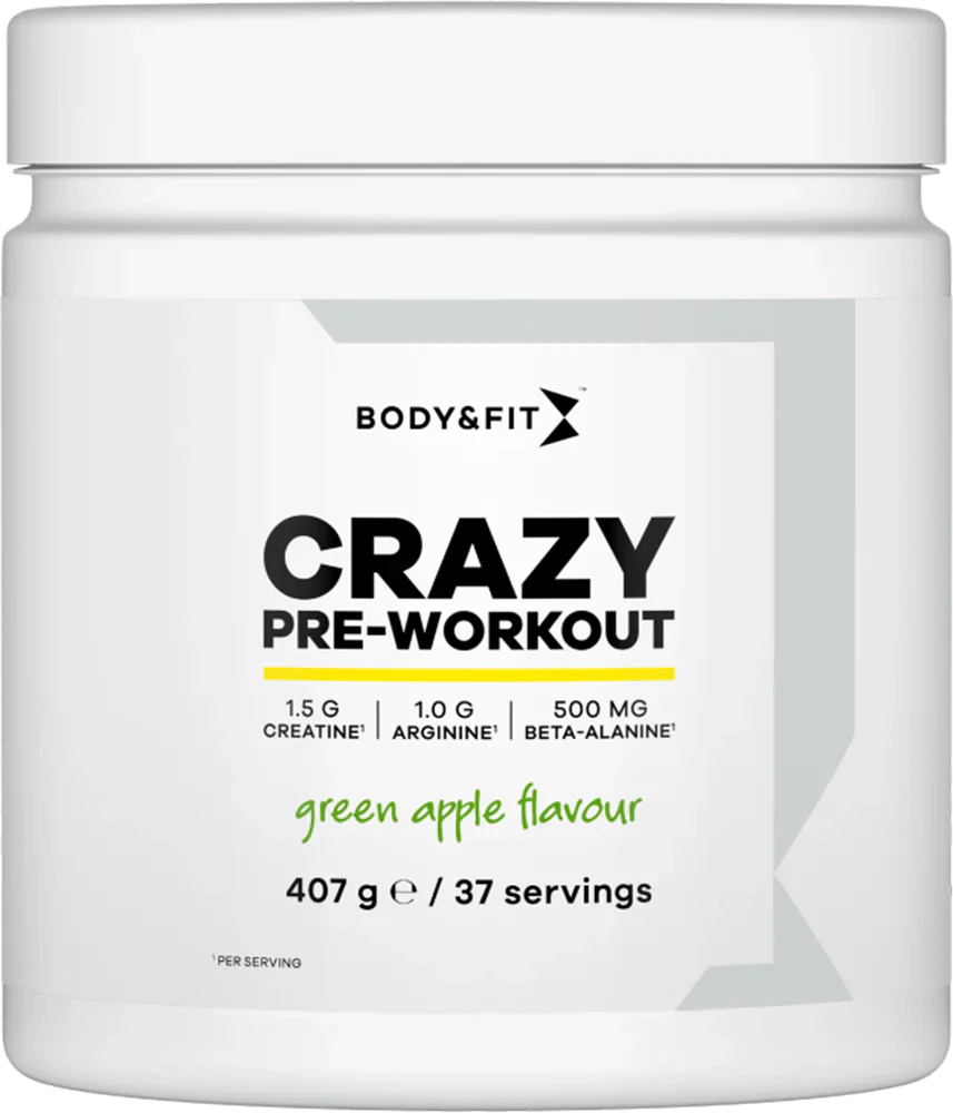 Body & Fit Crazy Pre-workout - 407 g Green Apple