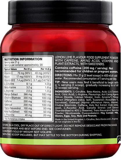 BSN N.O.-Xplode VASO - 420 g Lemon & Lime