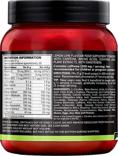 BSN N.O.-Xplode VASO - 420 g Lemon & Lime