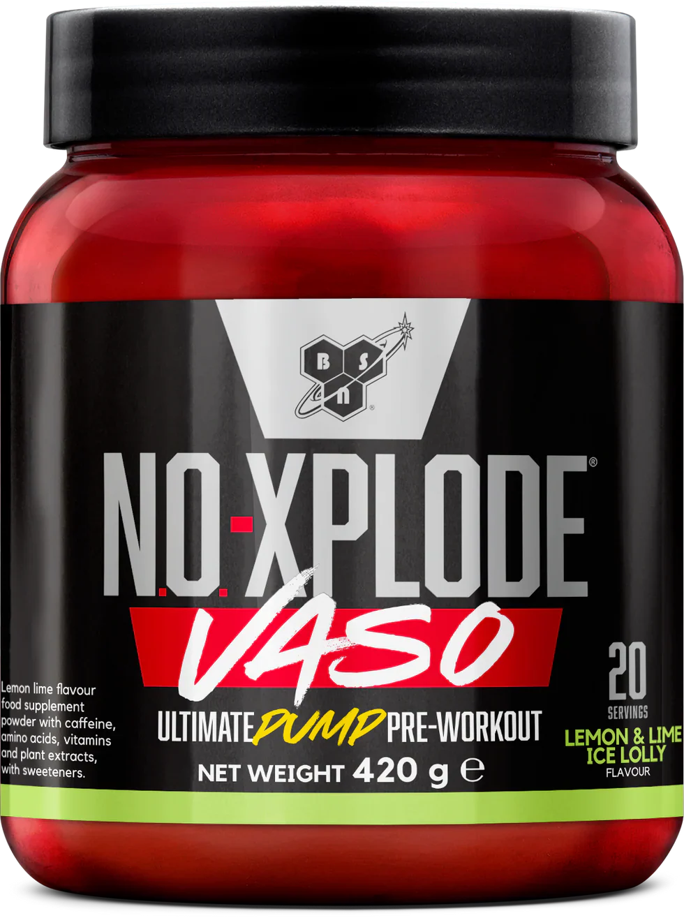 BSN N.O.-Xplode VASO - 420 g Lemon & Lime