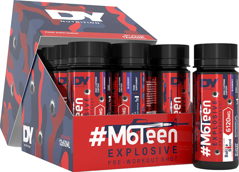 Dorian Yates Nutrition M6Teen Pre-workout Shots - 12 x 60 ml Blueberry