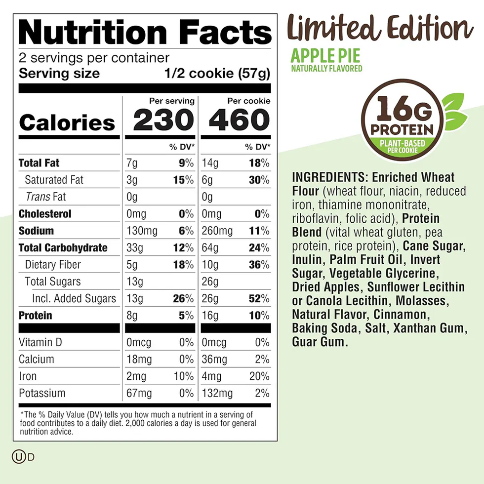 Lenny & Larry's The Complete Cookie - 12 x 113 g Apple Pie