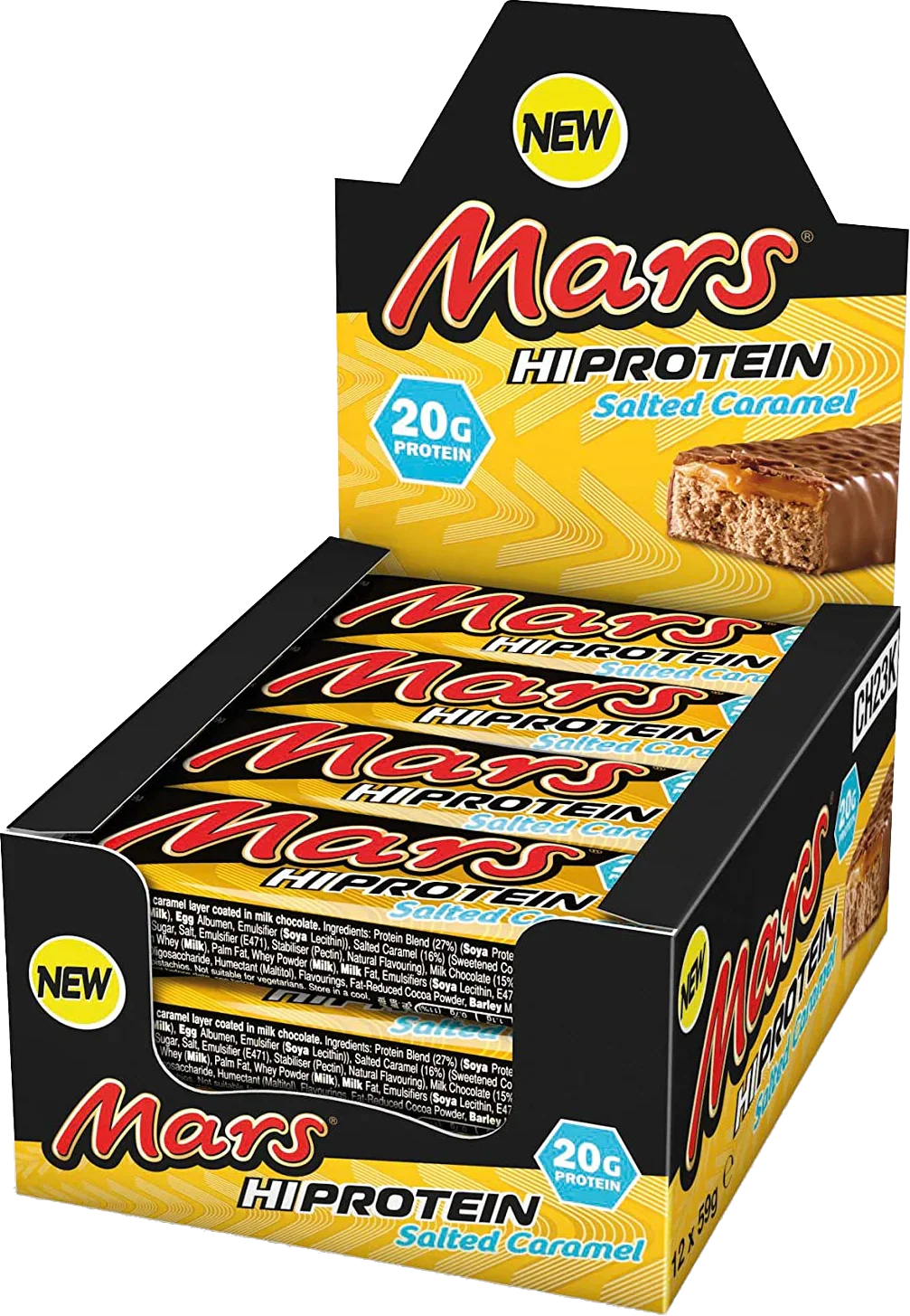 Mars HiProtein Bar - 12 x 59 g - Salted Caramel