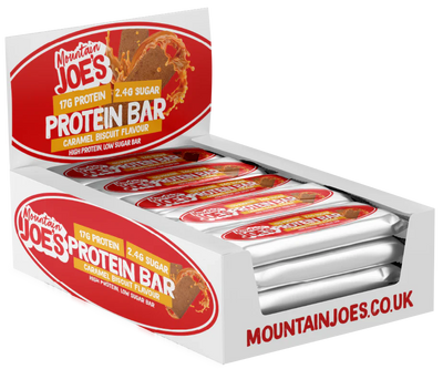 Mountain Joe's Protein Bar - 12 x 55 g Caramel Biscuit