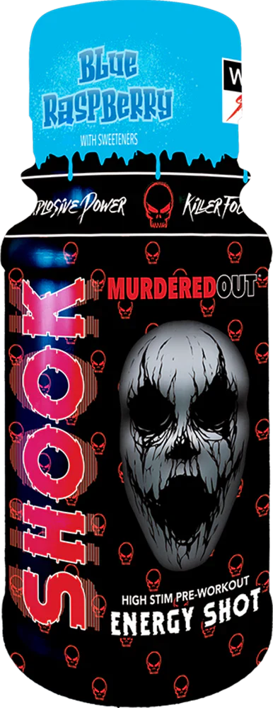 Murdered Out SHOOK Energy Shots - 12 x 60 ml Blue Raspberry