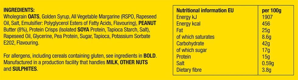 Muscle Moose Big Protein Flapjack - 12 x 100 g Golden Syrup