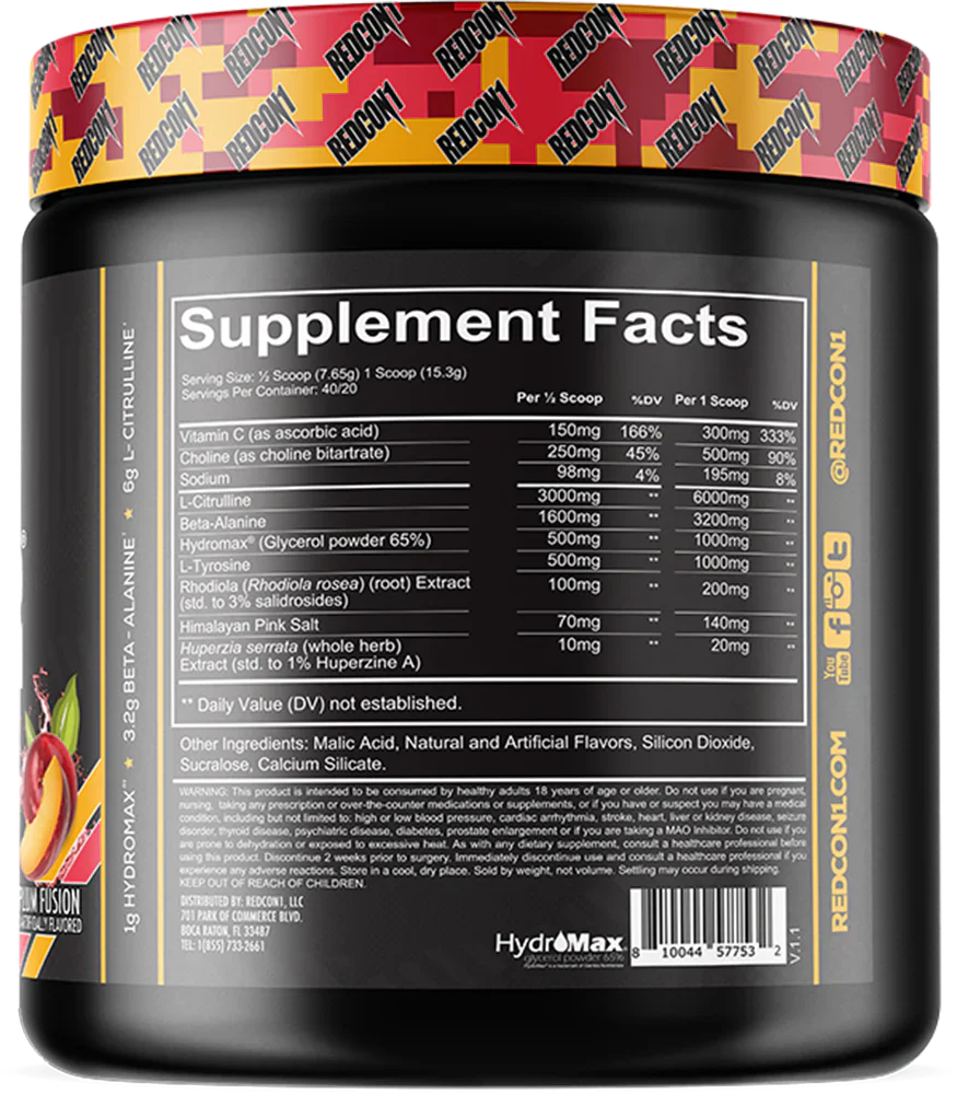 Redcon1 Total War Pump - 20 servings Plum Fusion