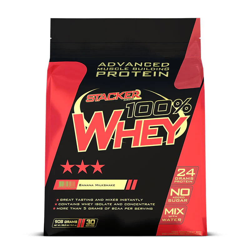 Stacker2 100% Whey - 908 g Banana Milkshake