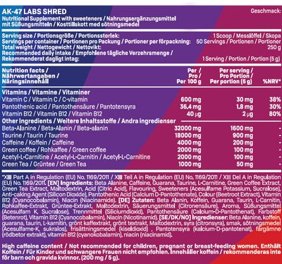 AK-47 Labs Shred - 250 g Pineapple Punch