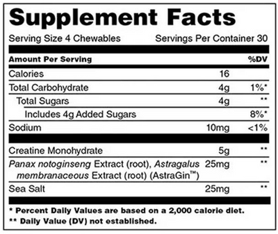 Animal Creatine Chews - 120 tabs Green Apple