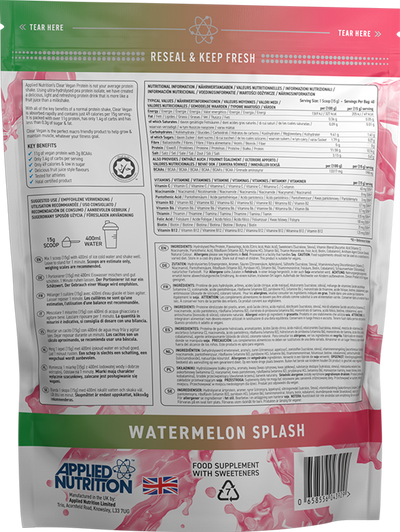 Applied Nutrition Clear Vegan Protein - 600 g