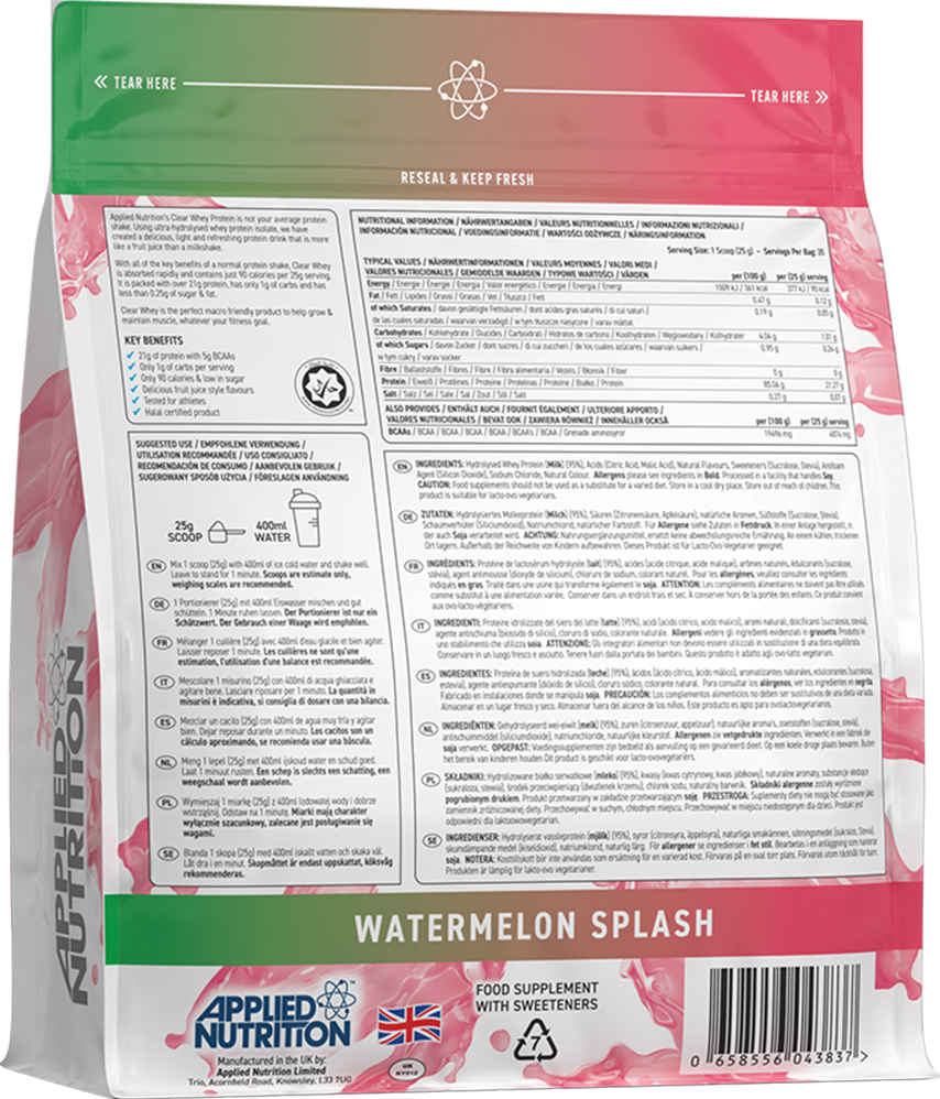 Applied Nutrition Clear Whey Protein - 875 g