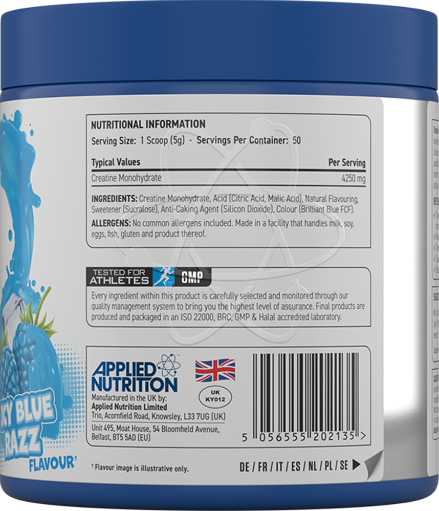 Applied Nutrition Flavoured Creatine Monohydrate - 250 g Blue Raspberry