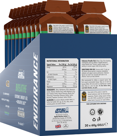 Applied Nutrition Breathe Isotonic Energy Gel - 20 x 60 ml Cola