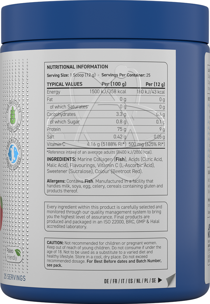 Applied Nutrition Marine Collagen Powder - 300 g Cherry Apple