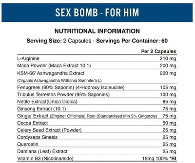 Applied Nutrition Sex Bomb Male - 120 caps