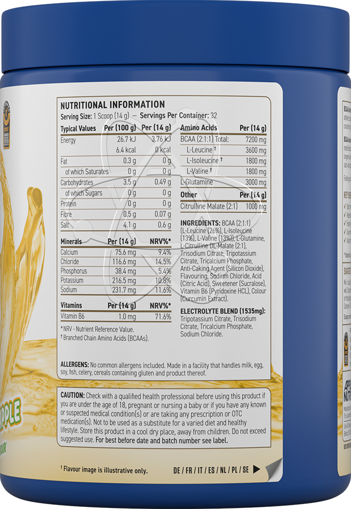 Applied Nutrition BCAA Amino Hydrate - 450 g  Pineapple (Kopia)