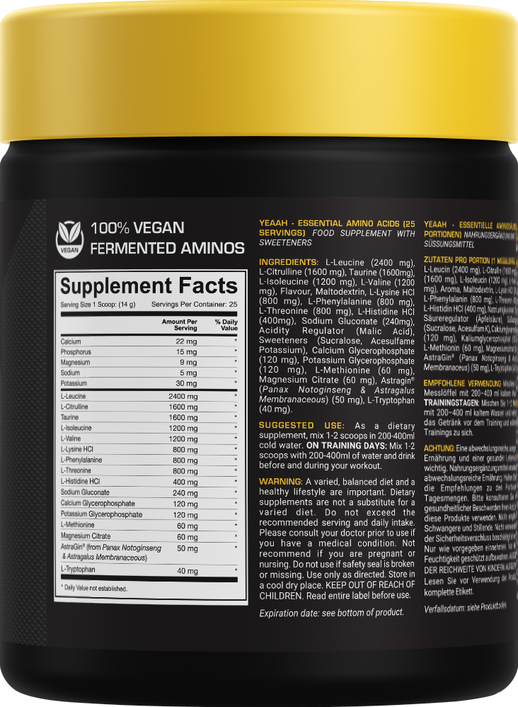 Dedicated Nutrition YEAAH Essential Amino Acids - 350 g Grape Bubblegum