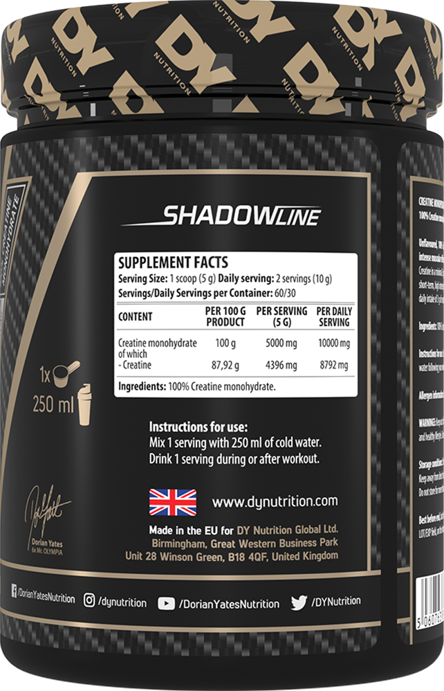 Dorian Yates Nutrition Creatine Monohydrate - 300 g