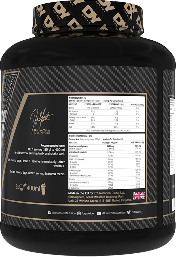 Dorian Yates Nutrition Game Changer Mass - 3000 g