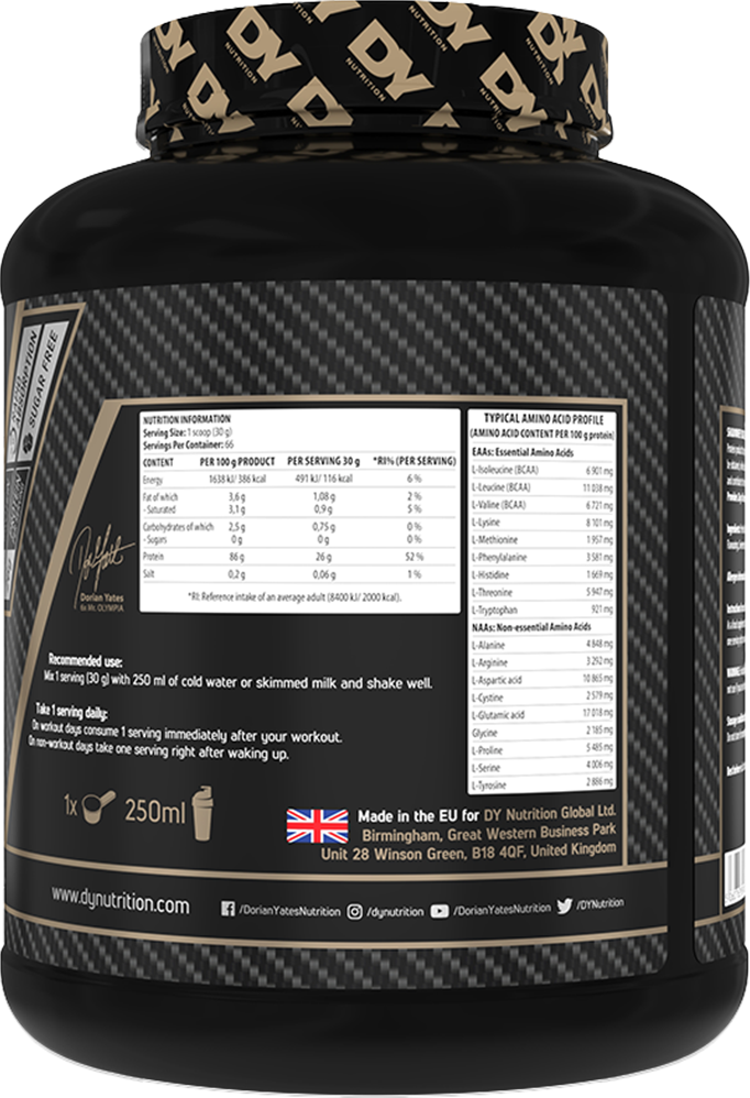 Dorian Yates Nutrition Shadowhey Isolate Protein - 2000 g