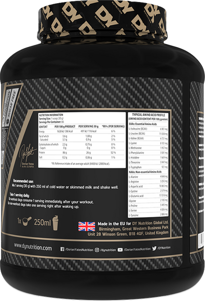 Dorian Yates Nutrition Shadowhey Isolate Protein - 2000 g