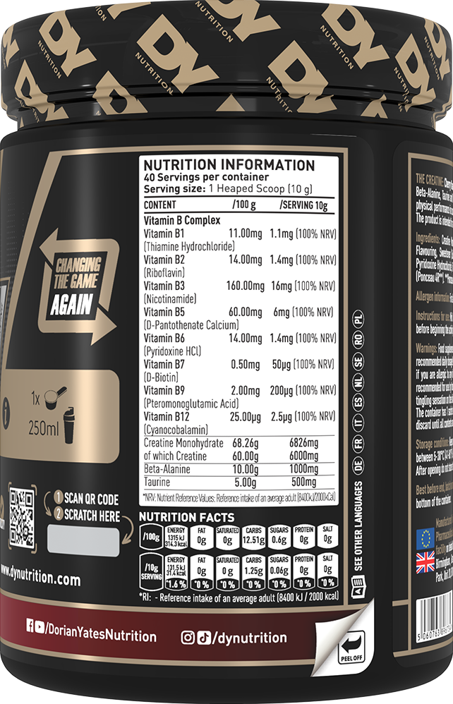 Dorian Yates Nutrition The Creatine - 400 g Strawberry