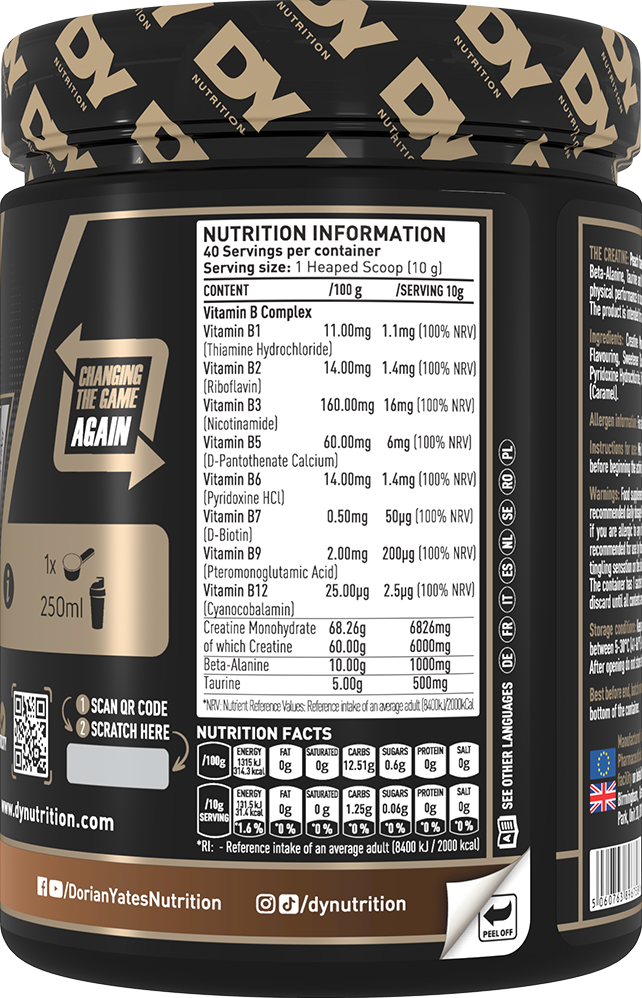 Dorian Yates Nutrition The Creatine - 400 g Peach