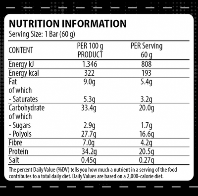 Dorian Yates Nutrition Whey Protein Bar - 12 x 60 g Chocolate Caramel