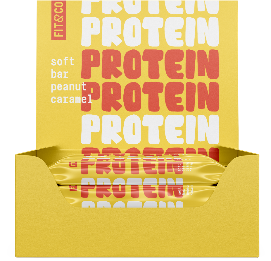 Fit & Co Protein Soft Bar - 10 x 55 g - Peanut Caramel