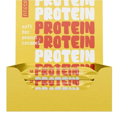 Fit & Co Protein Soft Bar - 10 x 55 g - Peanut Caramel