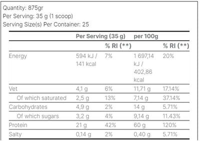M&M's HiProtein Powder - 875 g - Chocolate