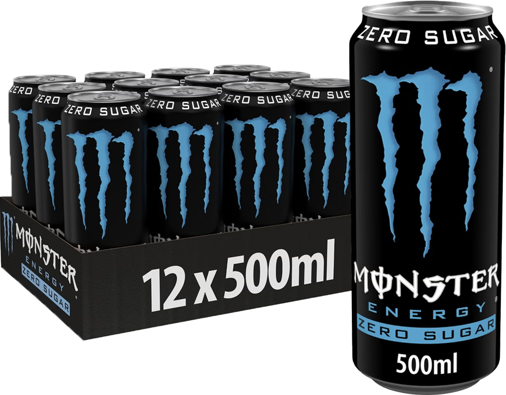 Monster Energy Absolute Zero - 12 x 500 ml