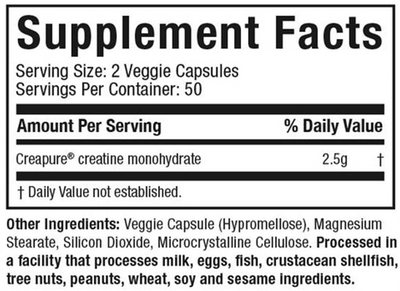 MuscleTech Platinum 100% Creatine Monohydrate - 100caps