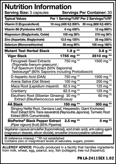 Mutant Test - 90 caps