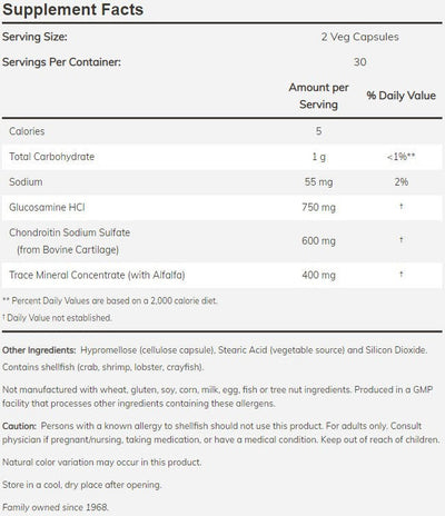 NOW Foods NOW3229 Glucosa & Chondroi & Trace - 240 veg caps