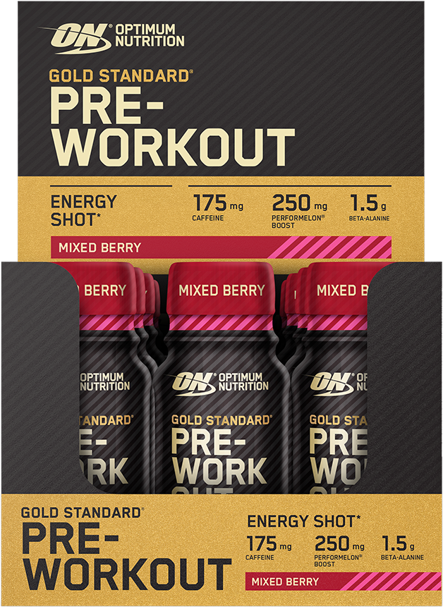Optimum Nutrition Gold Standard Pre-workout Shot - 12 x 60 ml Mixed Berry