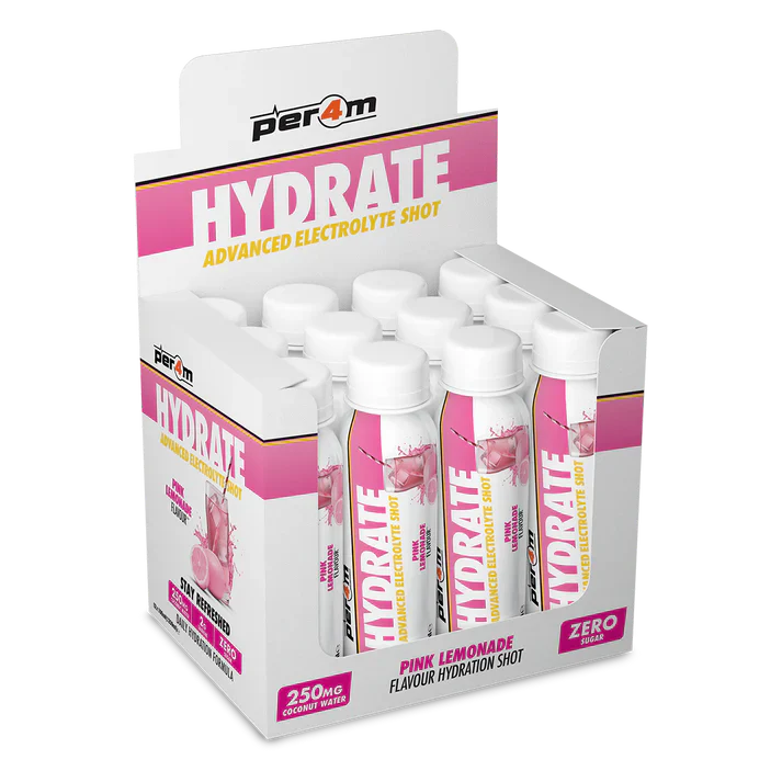 PER4M Hydrate Advanced Electrolyte Shot - 12 x 100 ml Pink Lemonade