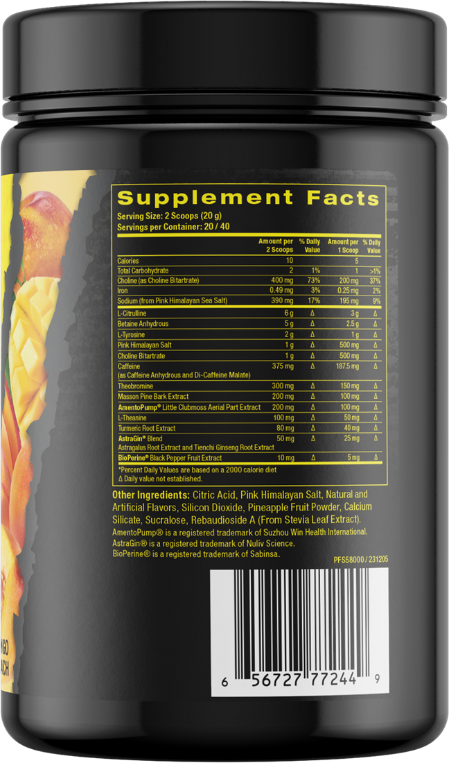 PharmaFreak Stacked Freak 3D Pre-workout - 400 g - Mango Peach