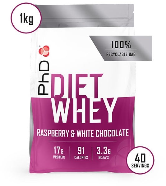 PhD Nutrition Diet Whey - 1000 g - Raspberry White Choco