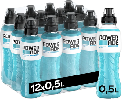 Powerade Zero Sugar - 12 x 500 ml Mountain Blast