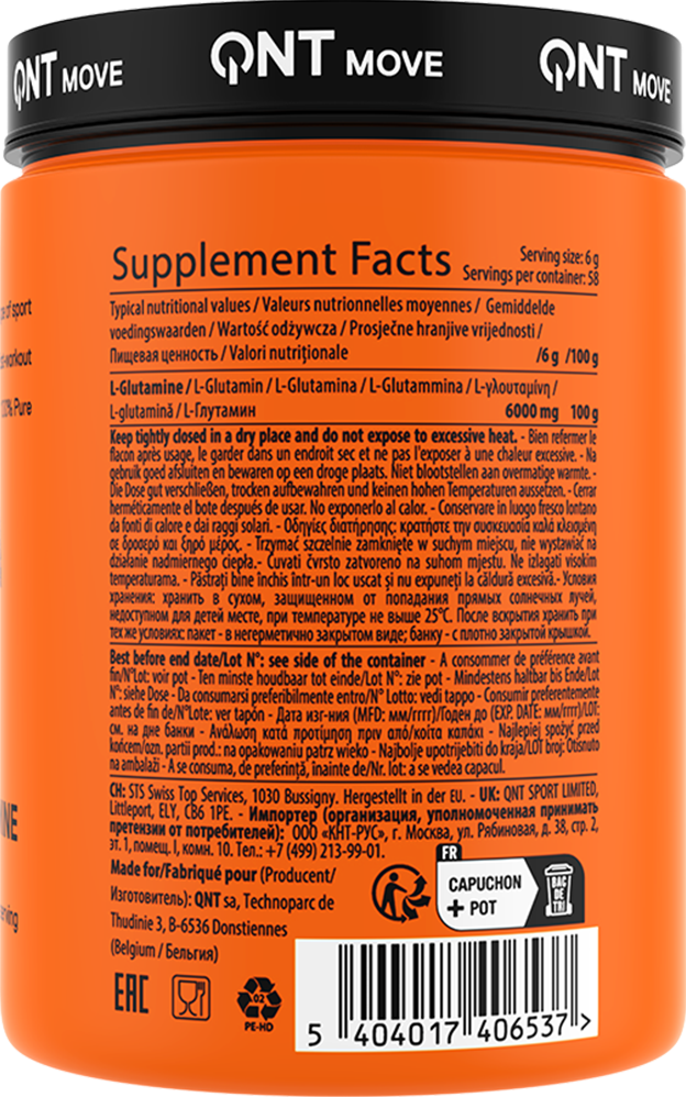 QNT L-Glutamine 6000 mg - 350 g