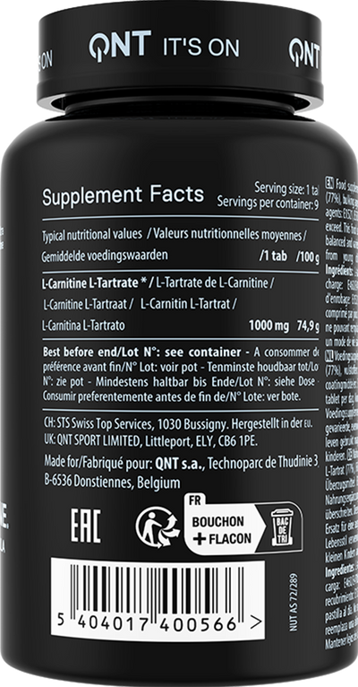 QNT Maxi L-Carnitine 1000 mg - 90 tabs
