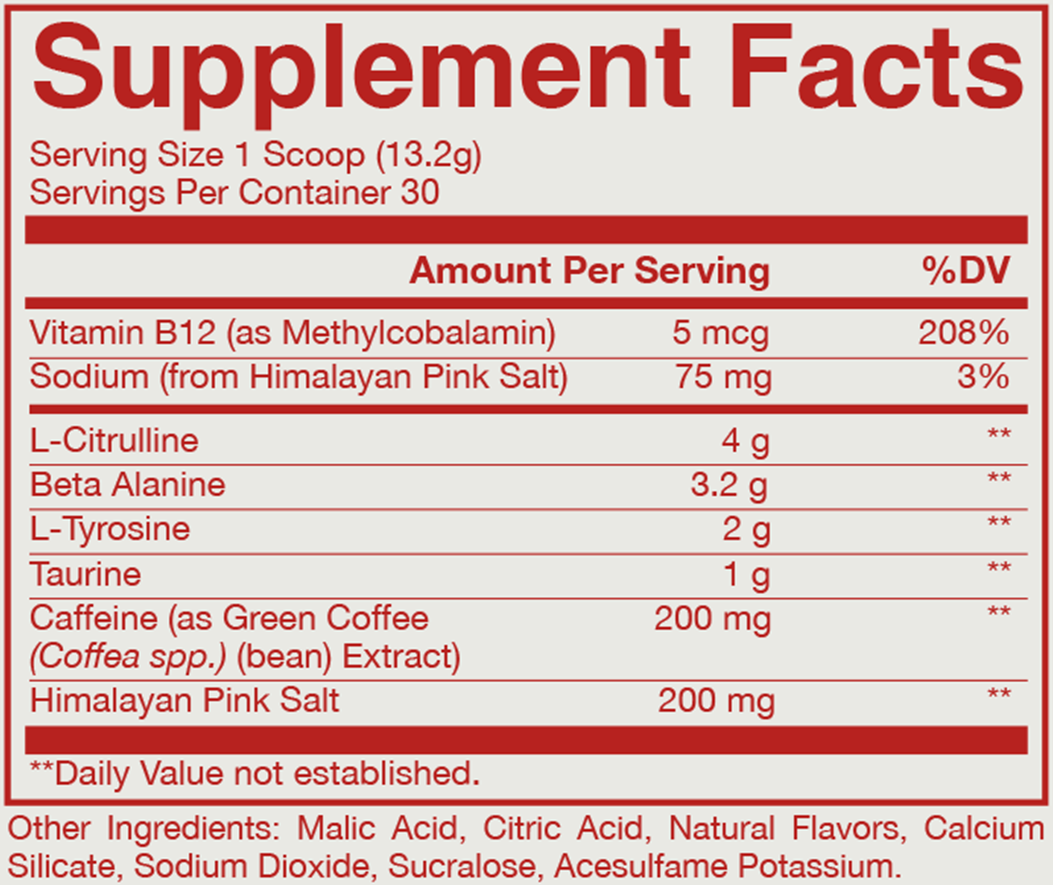 RAW Essential Pre-Workout - 30 servings Peach Mango