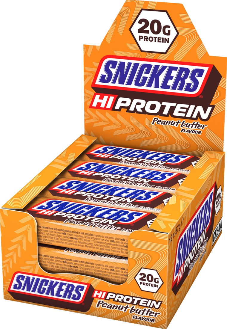 Snickers HiProtein Bar - 12 x 57 g - Peanut Butter