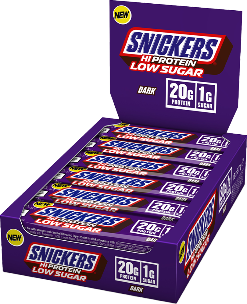 Snickers HiProtein Low Sugar - 12 x 57 g - Dark Chocolate