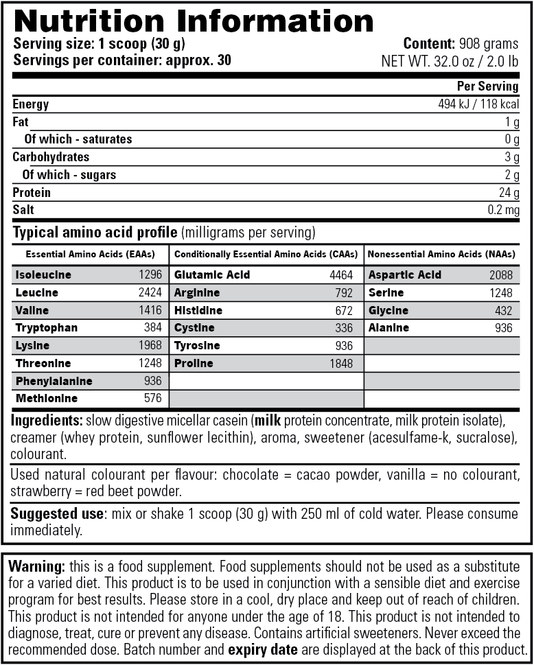 Stacker2 100% Casein - 908 g