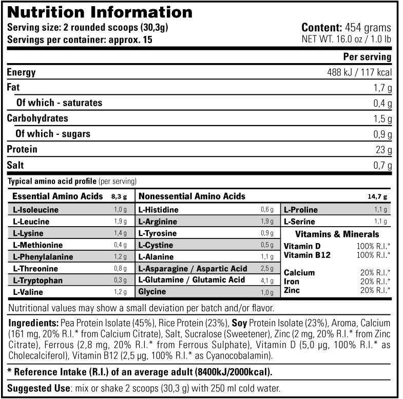 Stacker2 100% Plant Based Protein - 454 g Chocolate